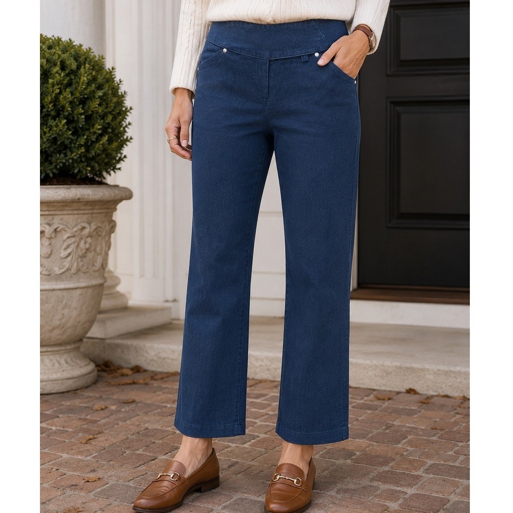 No Boundaries Womens Dark Wash Stretch Capri Pants Blue Size 5 Junior